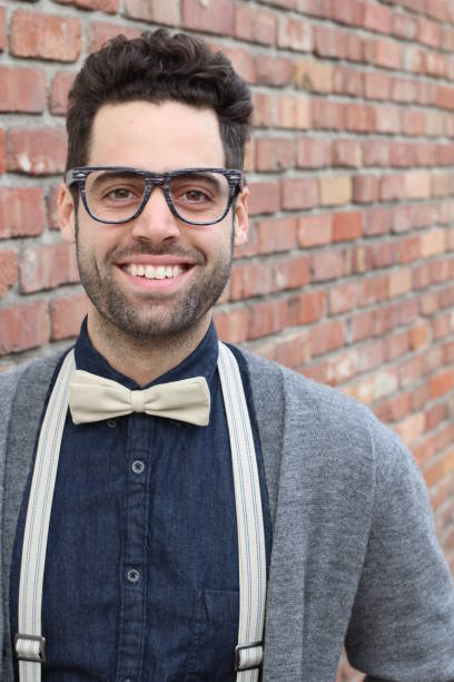 Handsome male with glasses portrait.