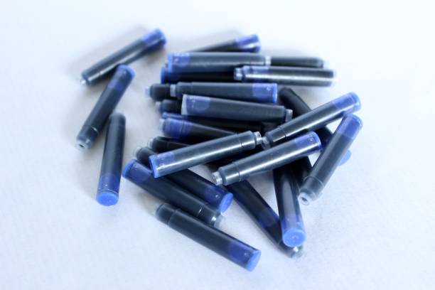istock blue ink cartridges for writing with a fountain pen 692526606