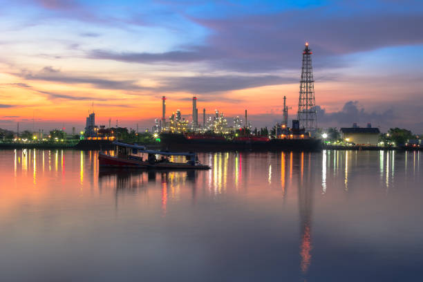 istock Oil Refinery at Twilight in Bangkok, Thailand 692529556