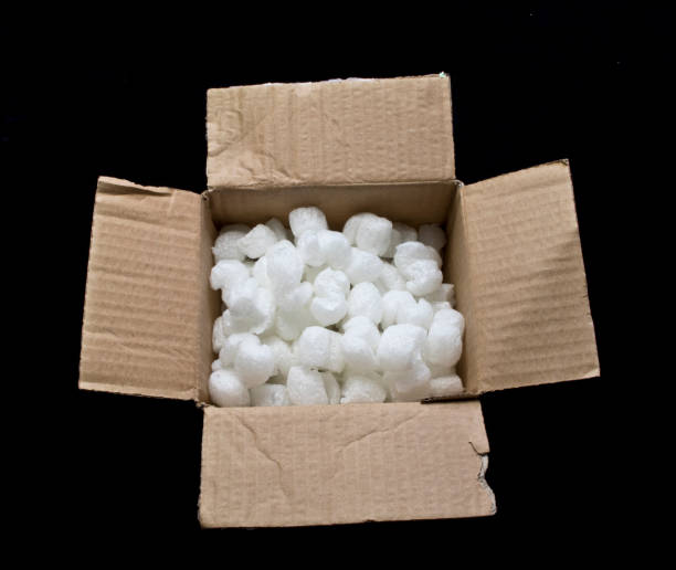 istock White Packing Peanut Foam In Cardboard Box 692530138