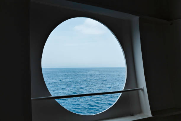 istock Boat porthole with ocean view in the Caribbean 692541898