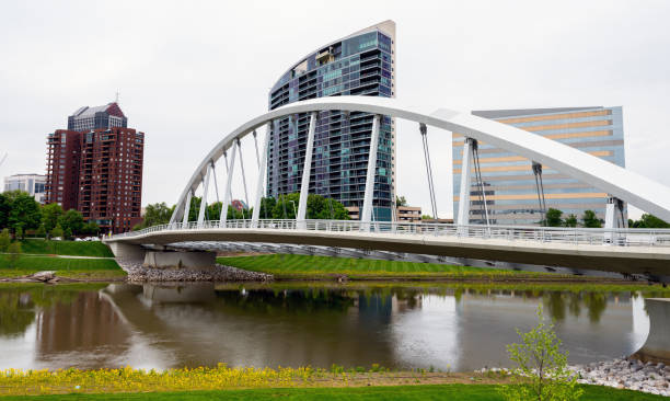 istock Bridge leads over the Scioto River in Columbus Ohio 692542628