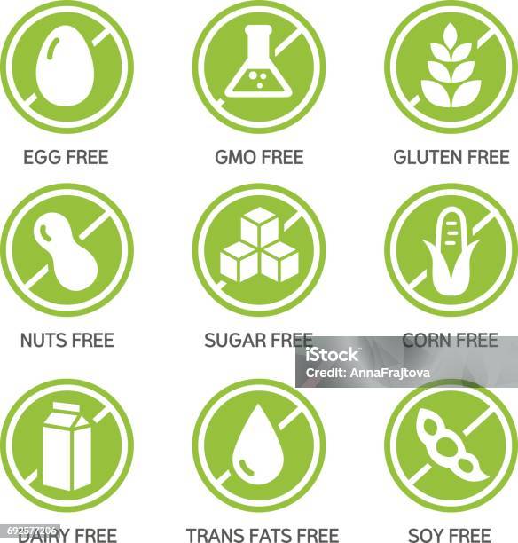 Allergens Icons Stock Illustration - Download Image Now - Food, Prejudice, Icon Symbol