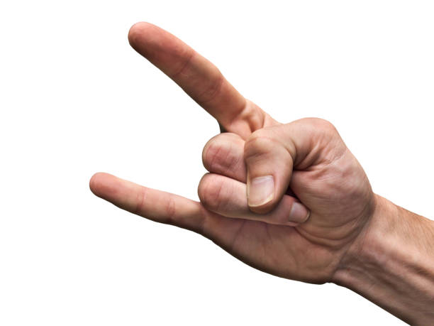 Sign of the Horns, Hand (Mano Cornuta) Sign of the Horns, Hand (Mano Cornuta). Hand gesture signal. Known symbol and sign. horn sign stock pictures, royalty-free photos & images