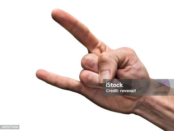 Sign Of The Horns Hand Stock Photo - Download Image Now - Horn Sign, Devil, Hand