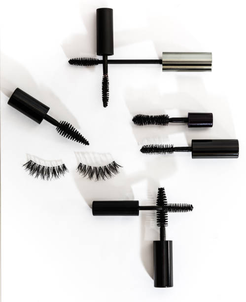 istock collection of different mascara brushes on a white background. 692577758