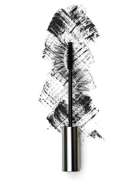 Close-up of mascara with false eyelashes in three versions: purple, green, blue, isolated on white background Close-up of mascara with false eyelashes in three versions: purple, green, blue, isolated on white background, isolated on white background. woman mascara smudged stock pictures, royalty-free photos & images