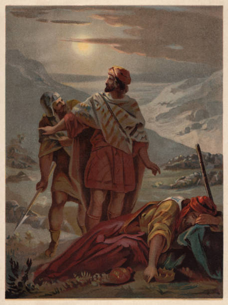 David Spares Sauls Life Chromolithograph Published In 1886 Stock