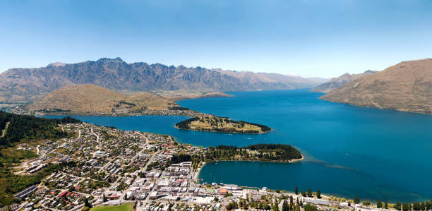 istock Panoramic view over Queenstown and Lake Wakatipu 692591622
