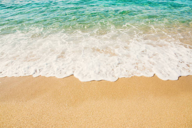 istock Beautiful background soft wave of Turquoise Sea 692593902