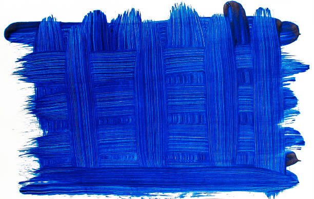 istock Blue background of intersecting brush strokes 692597496