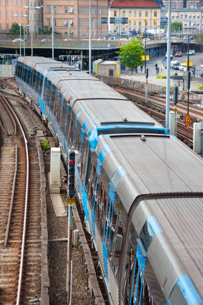 istock Underground train, outdoors in Stockholm 692601360