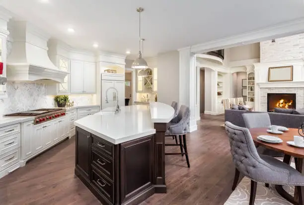 kitchen in newly constructed luxury home