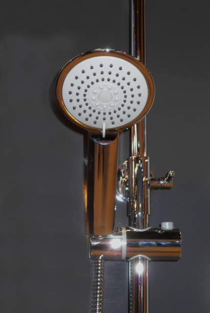 istock Bathroom shower faucet with a bathtub 692614086