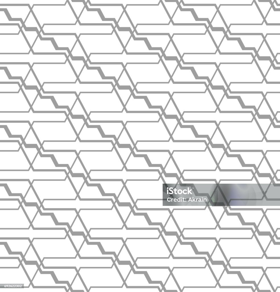 Abstract Seamless Pattern With Angular Lines Structure Of Geometric ...
