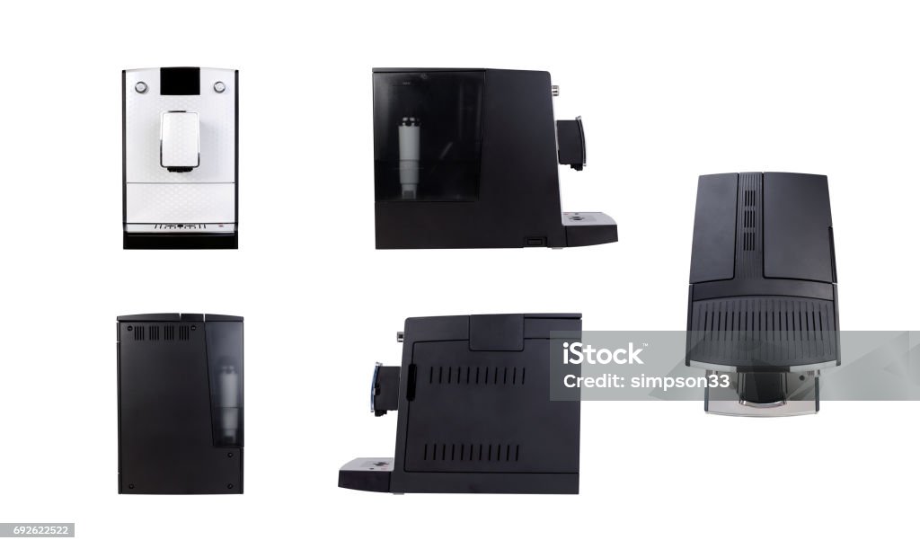 Coffee Machine Side Coffee Maker Isolated Front Side Rear Texture For Your Object Stock ...