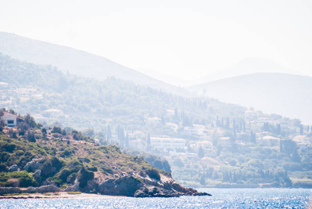 Samos island, greece, seen from the sea