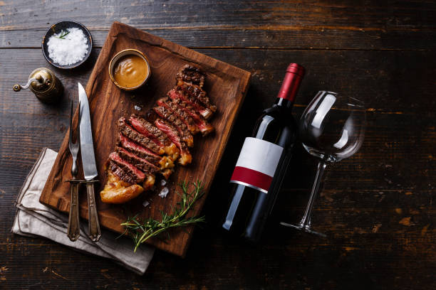 istock Grilled sliced Steak Striploin with Pepper sauce 692634574