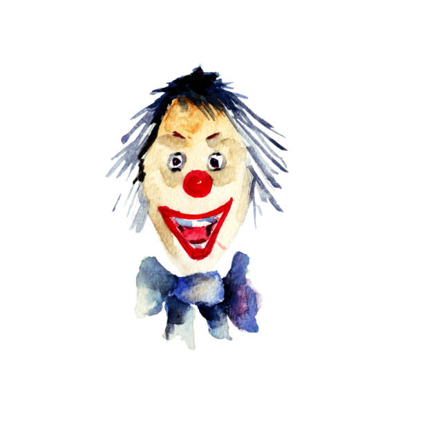 istock Watercolour illustration of clown 692634582