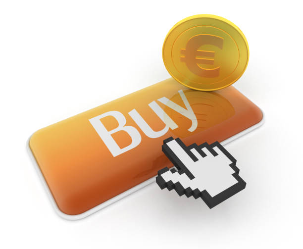 istock Buy button with Euro coin 692654904