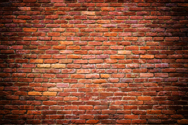istock brickwork stone wall of red blocks background for design 692667216