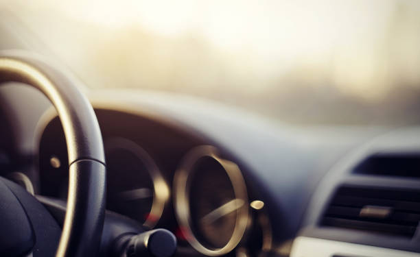 istock Background with the dashboard of the car 692687010