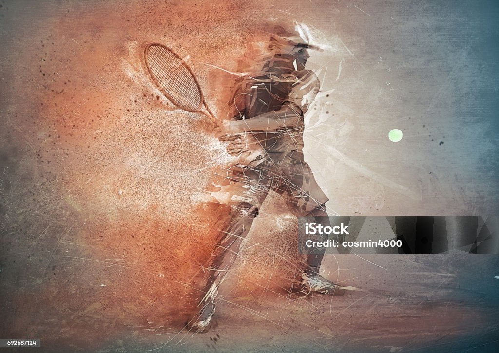 abstract tennis player Tennis Stock Photo