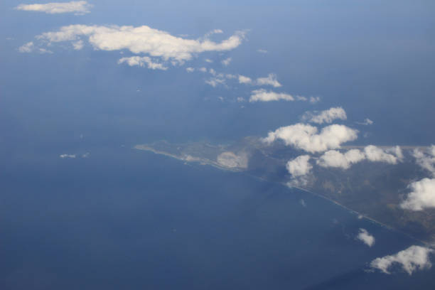 istock View of the land, fields, and clouds from above 692690554