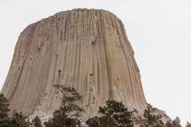 istock Devils Tower Wyoming Winter Snow Rock Butte 692693776