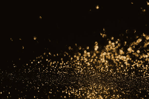 Zusammenfassung Hintergrund Gold Bokeh Licht – Foto