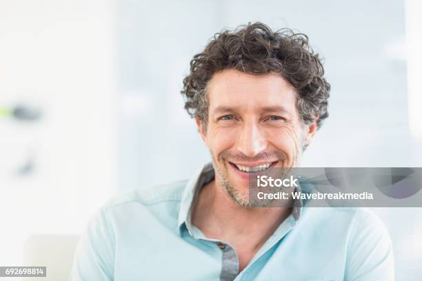 Portrait Of Casual Businessman Stock Photo - Download Image Now - Men, 40-44 Years, Portrait