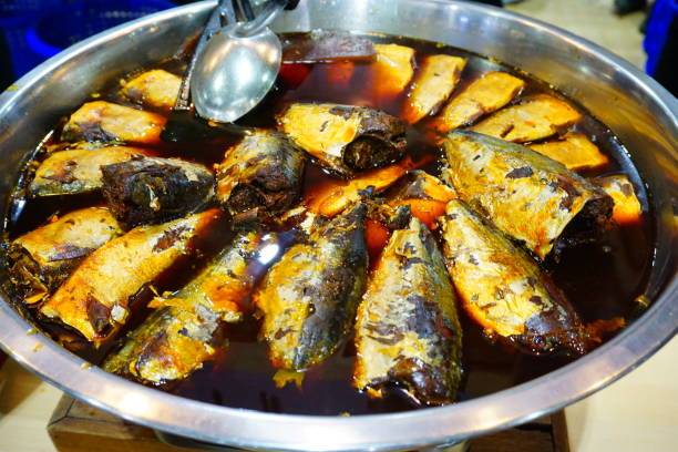 istock Mackerels boiled with sweet and salt sauce 692705046