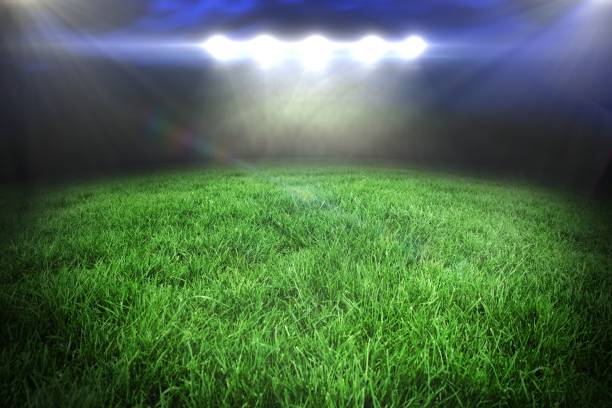 istock Football pitch under spotlights 692717558