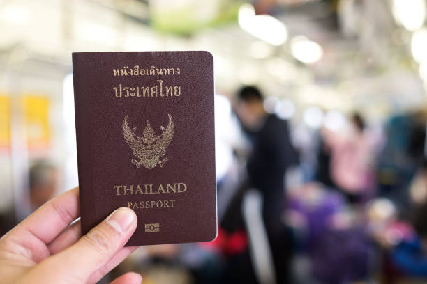 istock Thai passport, Travel concept. Copy space 692732182