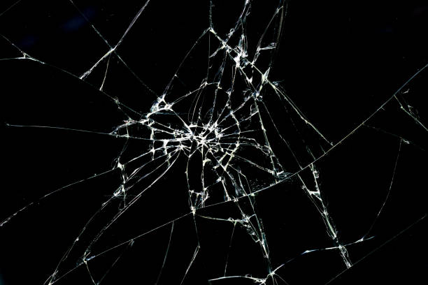 istock Brokan black glass 692761846
