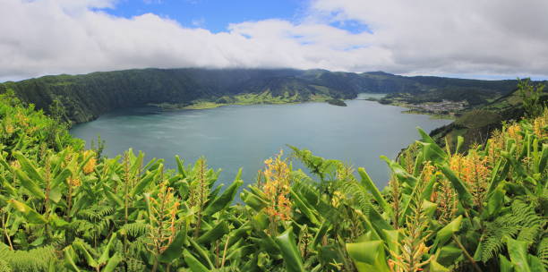 istock Panoramic view on Sete Cidades lakes on Sao Miguel, Azores 692772146