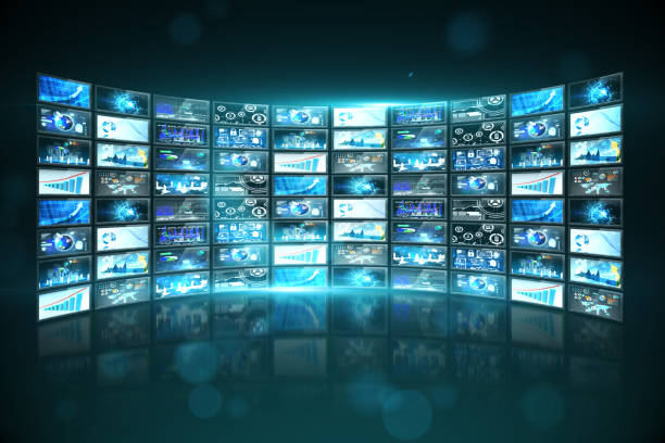 istock Screen collage showing business images 692775476