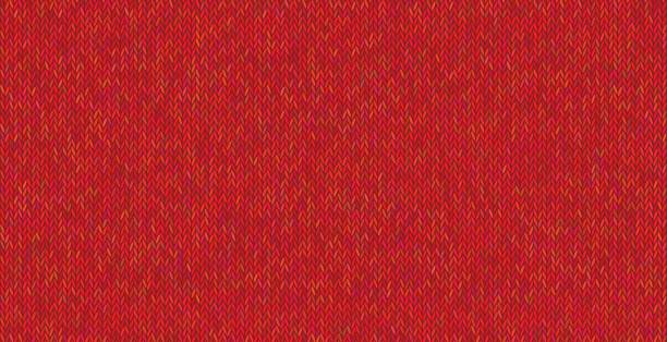 Bright knitted texture on red background. Bright knitted texture on red background. Colorful melange wool yarn. Can be used as wallpaper, design element, independent project, for website etc. Woolen knit cloth. red textured background stock illustrations
