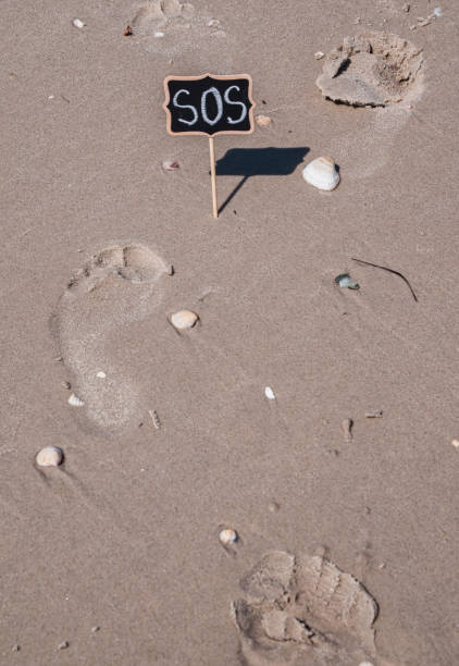 istock Black plaque with the inscription sos 692778322