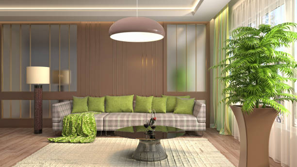 istock Interior living room. 3d illustration 692781802