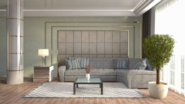 istock Interior living room. 3d illustration 692781854