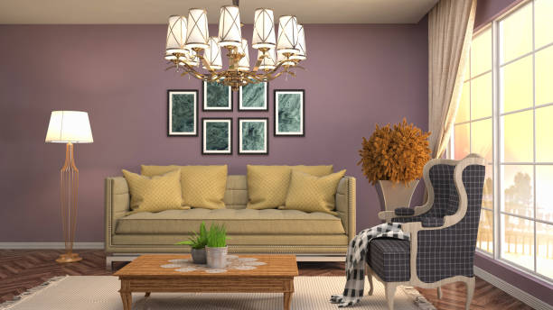 istock Interior living room. 3d illustration 692782046