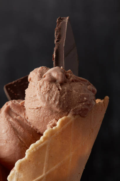 istock Sweet ice cream In waffle cone 692782118
