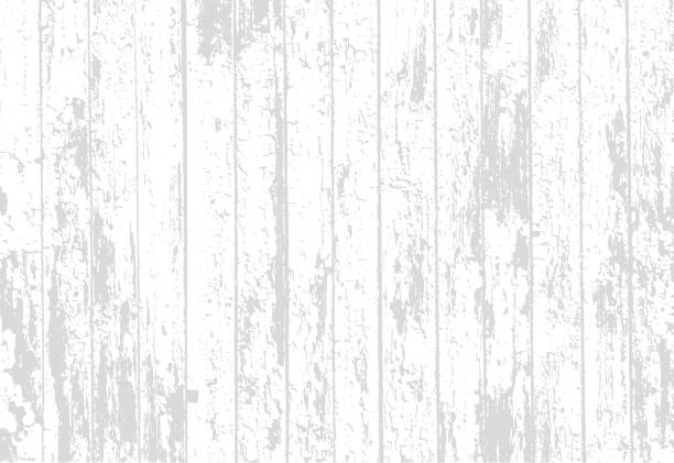 Vector texture of realistic bright white old painted wooden fence. Vector illustration Vector texture of realistic bright white old painted wooden fence. Vector illustration rusty fence stock illustrations