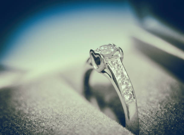 istock Wedding ring with diamond  for a forever love. 692789952