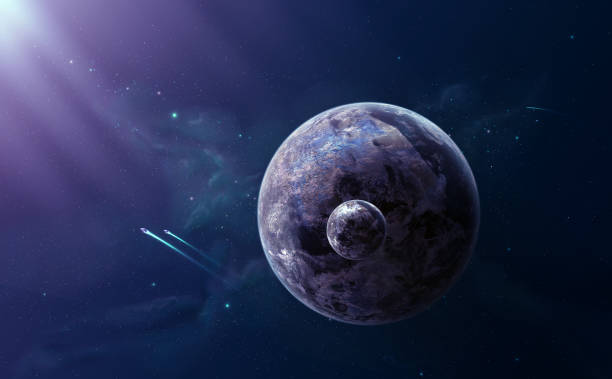 istock Space scene. Two planet with dark violet nebula and spaceships. https://nasa3d.arc.nasa.gov/detail/plu1rss1 692790156