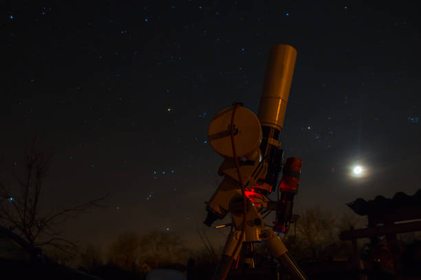 istock Professional astrophotography equipment working under the dark sky. 692791368