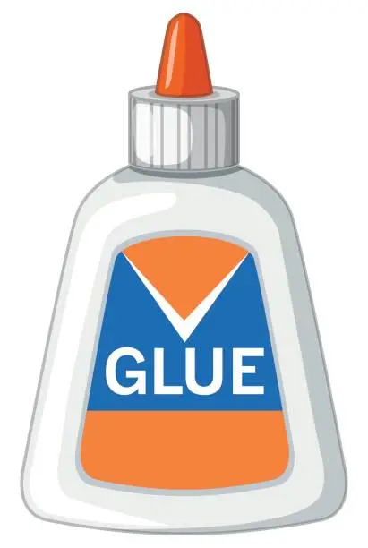 Vector illustration of Bottle of latex glue