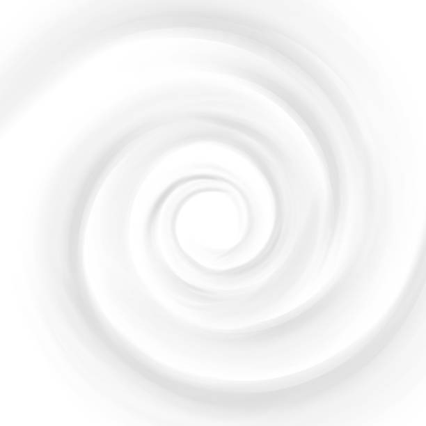 istock White Milk, Yogurt, Cosmetics Product Swirl Cream Illustration. Mousse Whirlpool And Vortex. Swirl Cream Texture Background 692812800