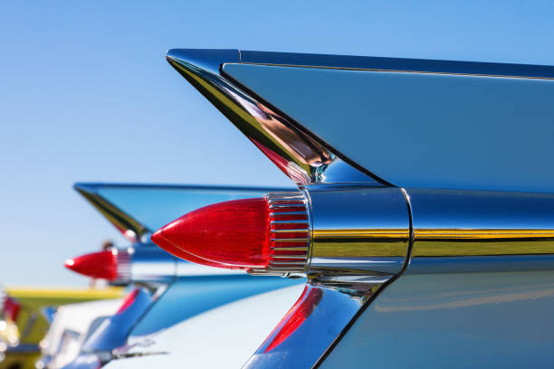 Vasteras, Sweden - July 05, 2013: Taillights on an old Cadillac